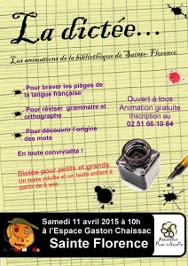 affiche dictee 11 avril 2015