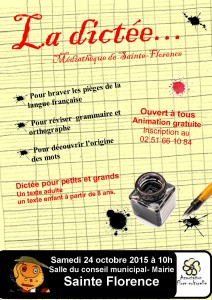 affiche dictee 24 octobre 2015