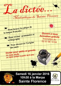 affiche dictee 16 janvier 2016