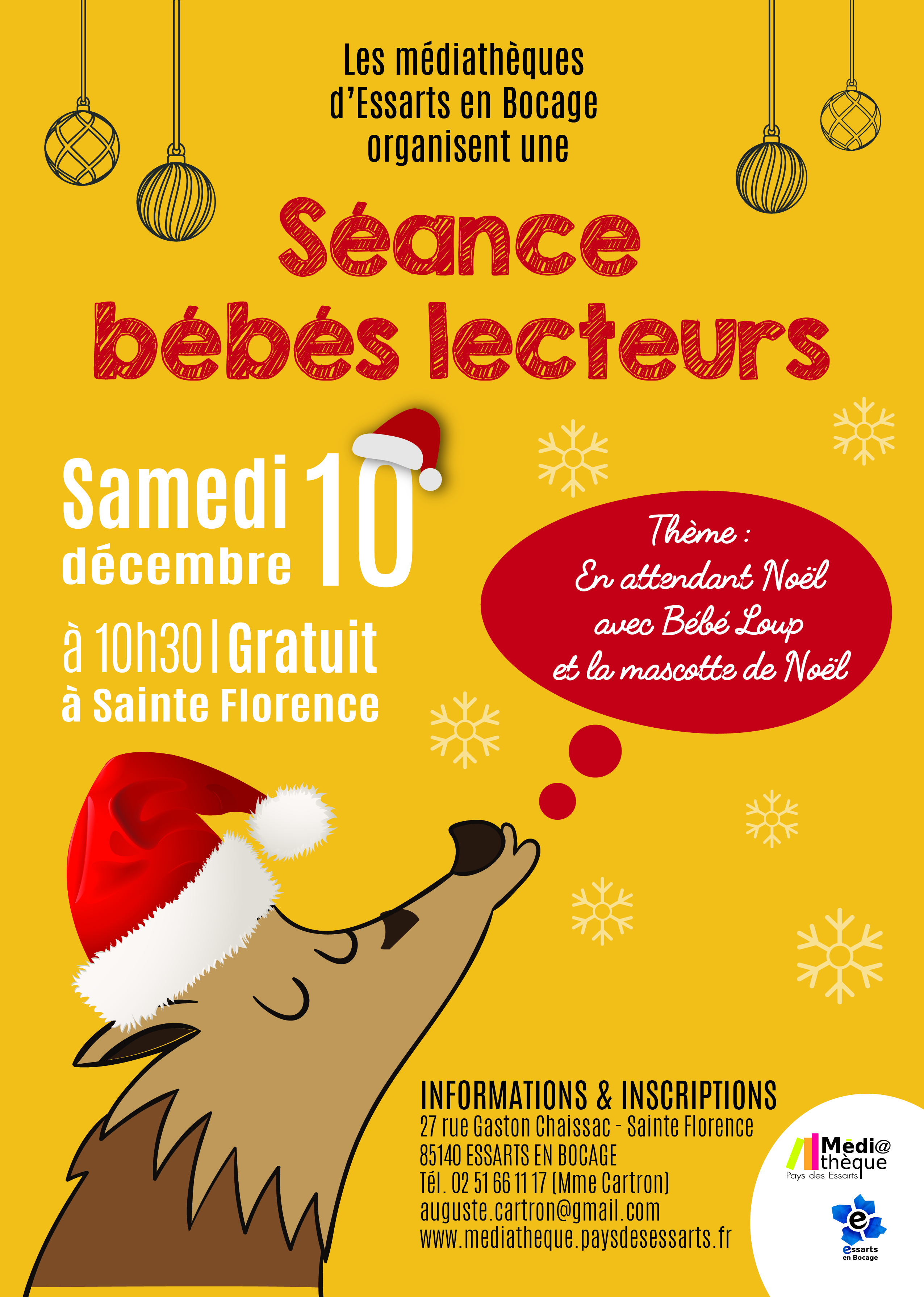 Les Bebes Lecteurs Samedi A La Mediatheque De Sainte Florence Espace Gaston Chaissac