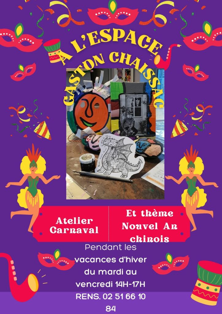 ATELIERS ARTISTIQUES DES VACANCES D'HIVER