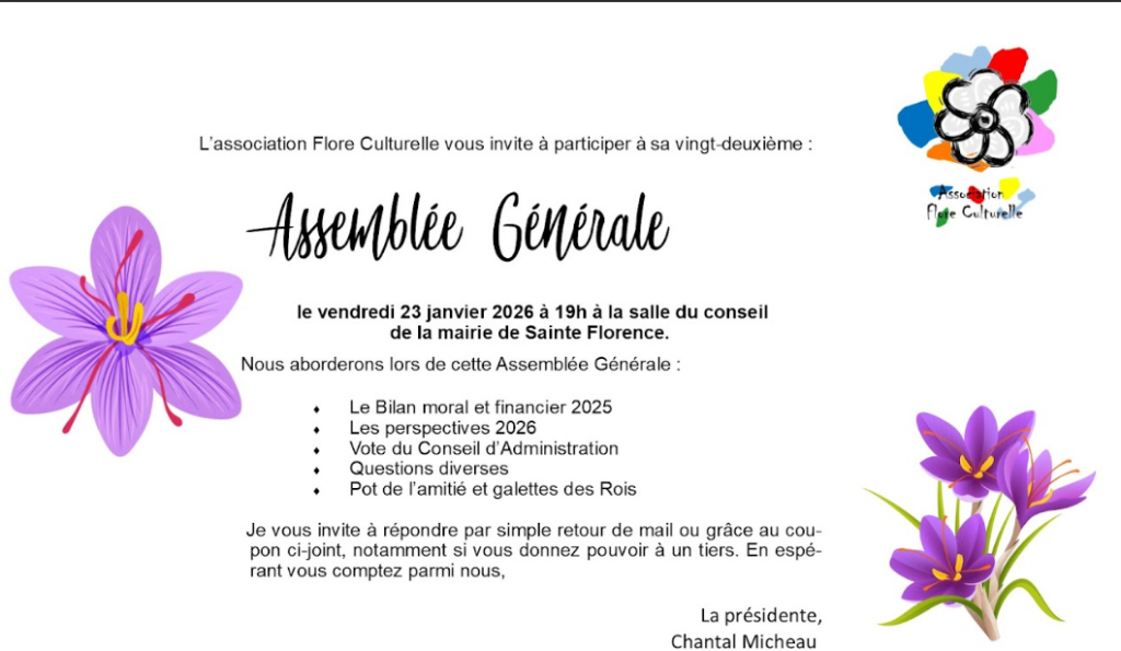Assemblée Générale de Flore Culturelle.